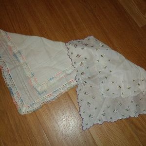 Vintage ladies' dress handkerchiefs